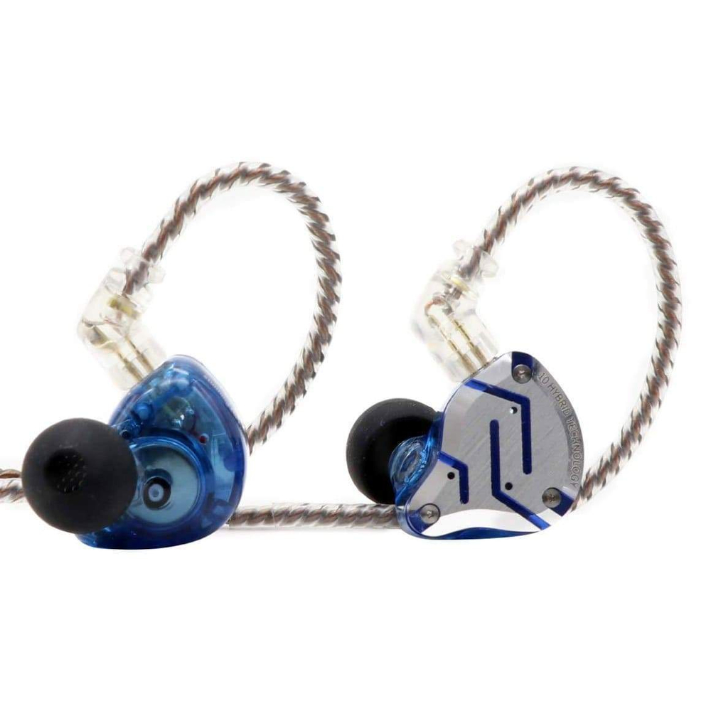 Наушники KZ ZS10 pro Glare blue с микрофоном