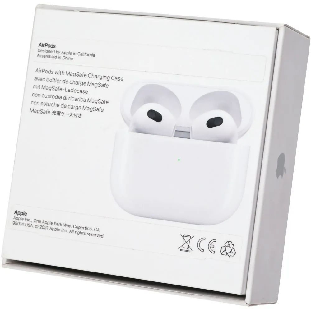 Беспроводные True Wireless наушники Apple AirPods (3?го поколения) с микрофоном, белые