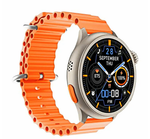 Смарт-часы W&O Ultra Max HW3 бежевый, серебристый/оранжевый (HW301)