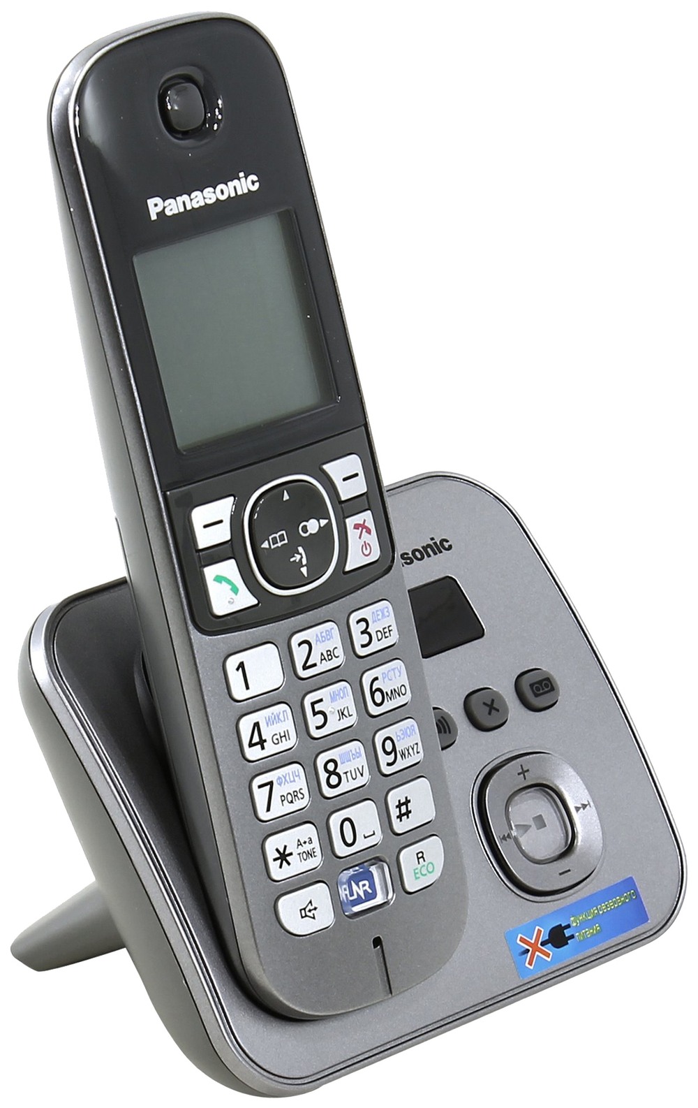 DECT телефон Panasonic KX-TG6821RUM серый