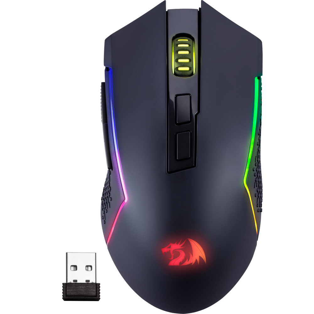 Мышь Redragon Trident черный оптическая (8000dpi) беспроводная BT/Radio USB