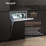 Встраиваемая посудомоечная машина Weissgauff BDW 4151 Inverter Touch AutoOpen Timer Floor