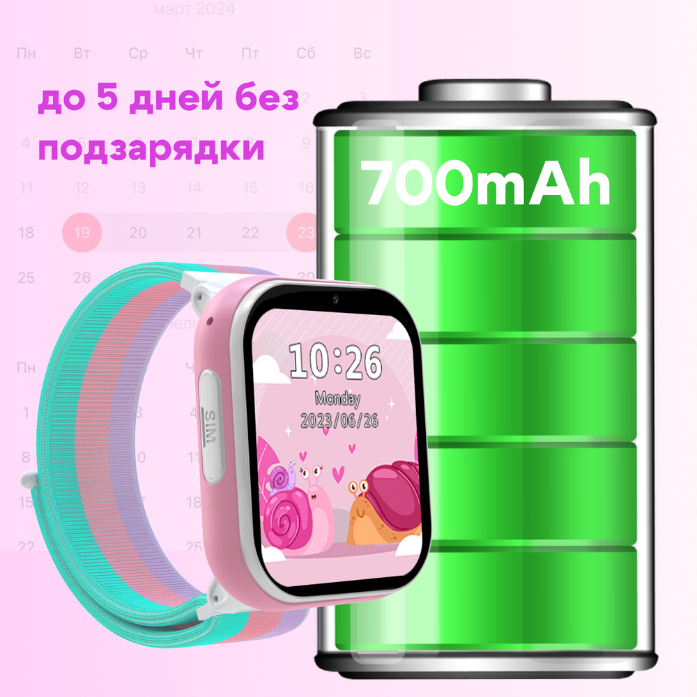 Детские смарт-часы Aimoto Fun белый, розовый (8370202-2)