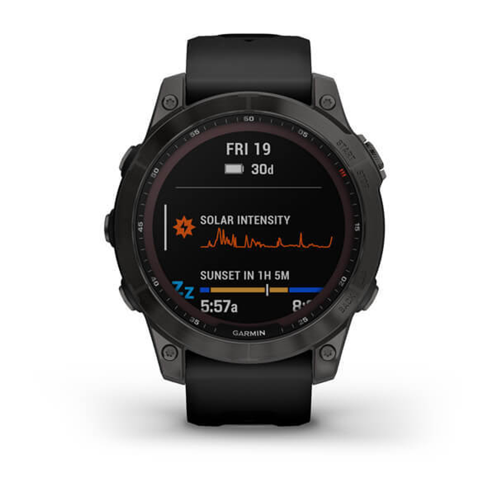 Умные часы Garmin Fenix 7S Pro Sapphire Solar Edition 42мм, 1.2&quot;, Wi-Fi, темно-серый