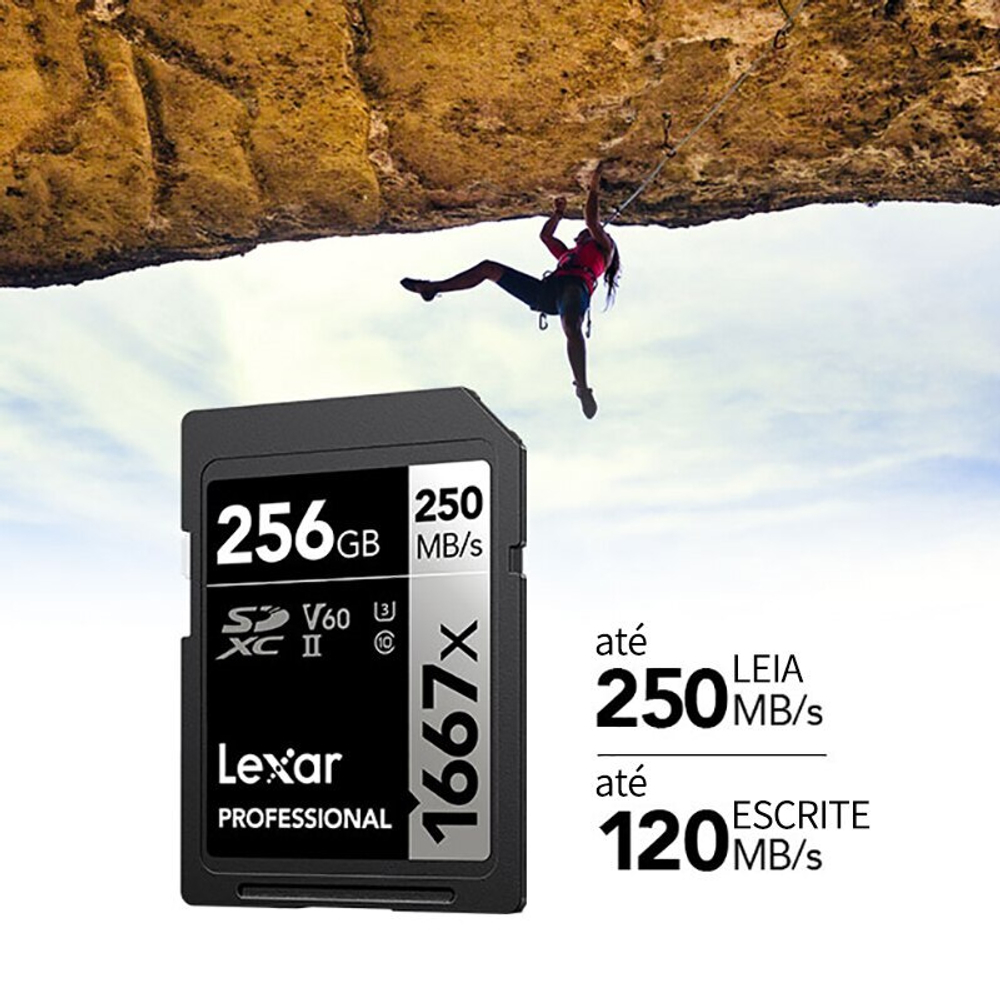 Карта памяти LEXAR Professional 1667x SDXC UHS-2 U3 V60 256 ГБ