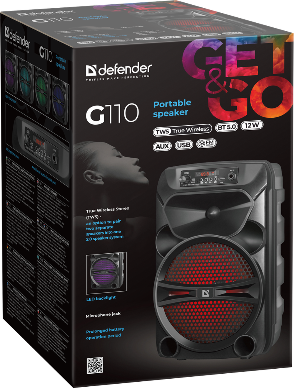 Портативная колонка Defender G110 Black