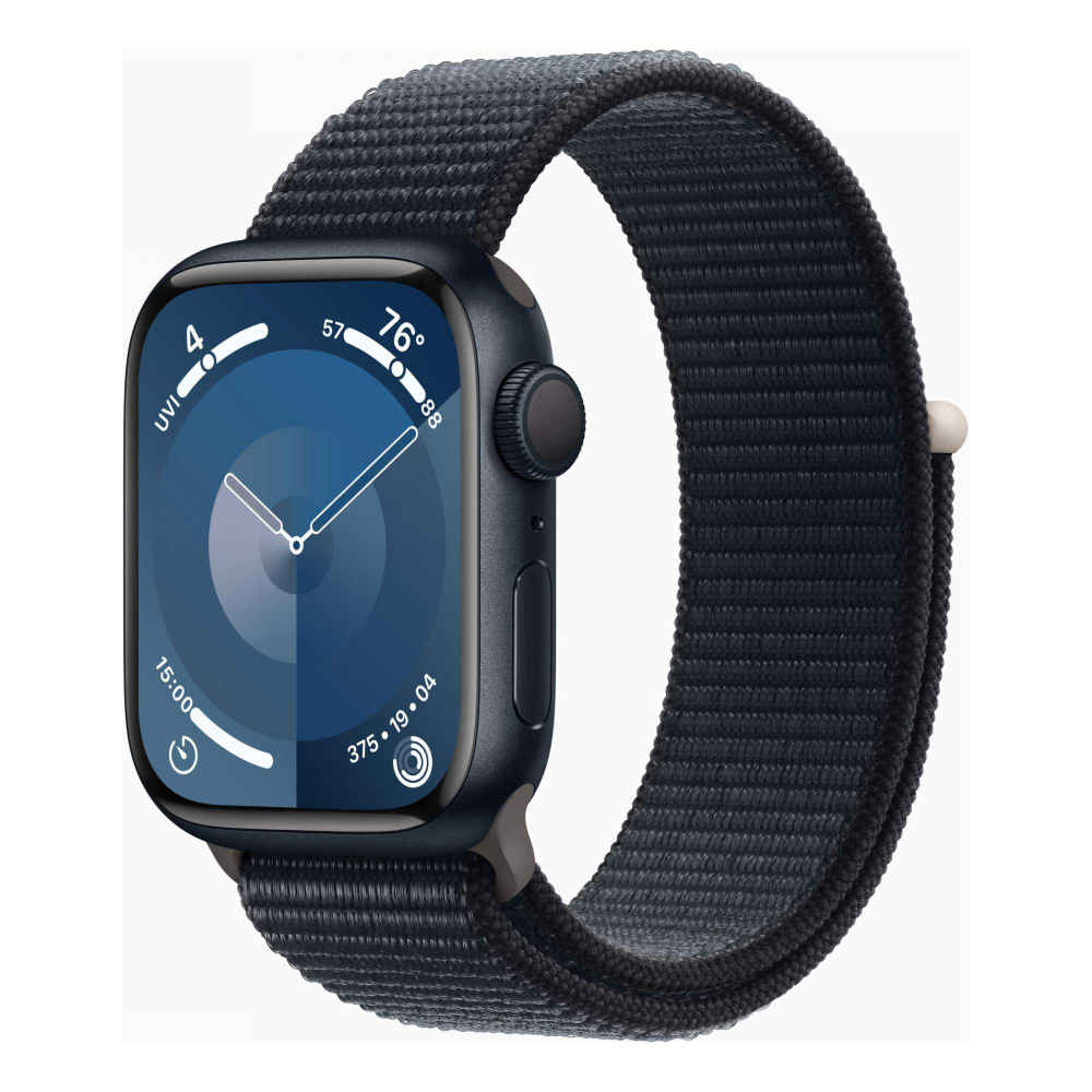 Смарт-часы Apple Watch Series 9 41 мм, Sport loop, размер 130-200 мм, темная ночь, 1989241