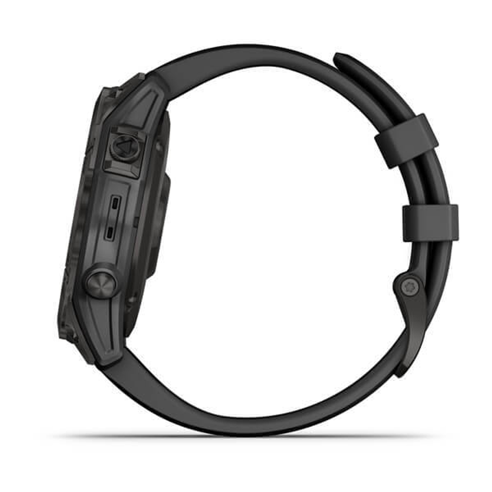 Смарт-часы GARMIN Fenix 7 Sapphire Solar титановый серый DLC с чер.ремешком (010-02540-21)