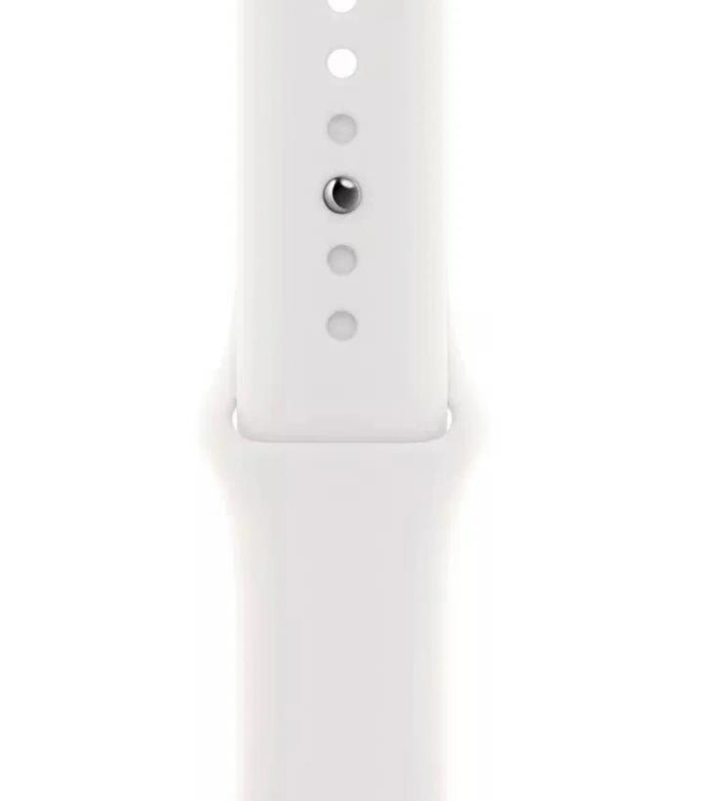 Часы Apple Watch Series 8 GPS 41mm Silver Aluminium Case with White Sport Band - Regular M