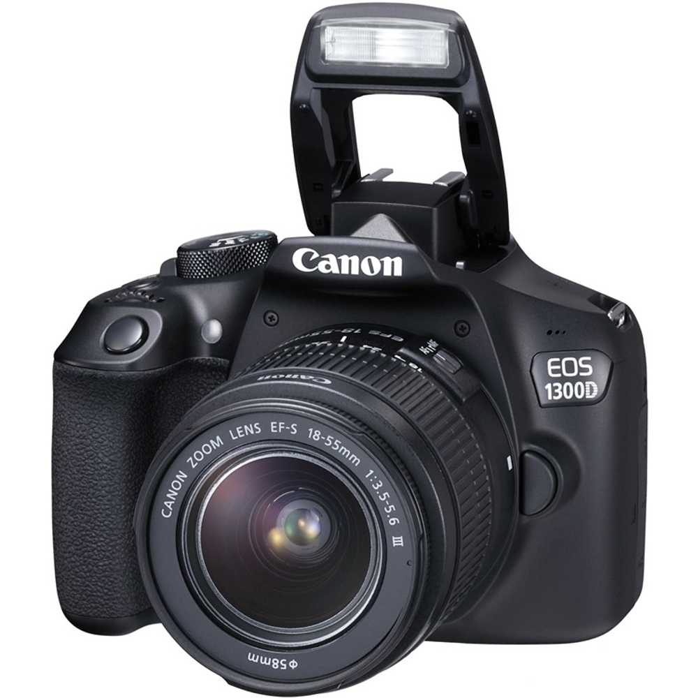Фотоаппарат Canon EOS 1300D Kit 18-55mm f/3.5-5.6 DC III, черный