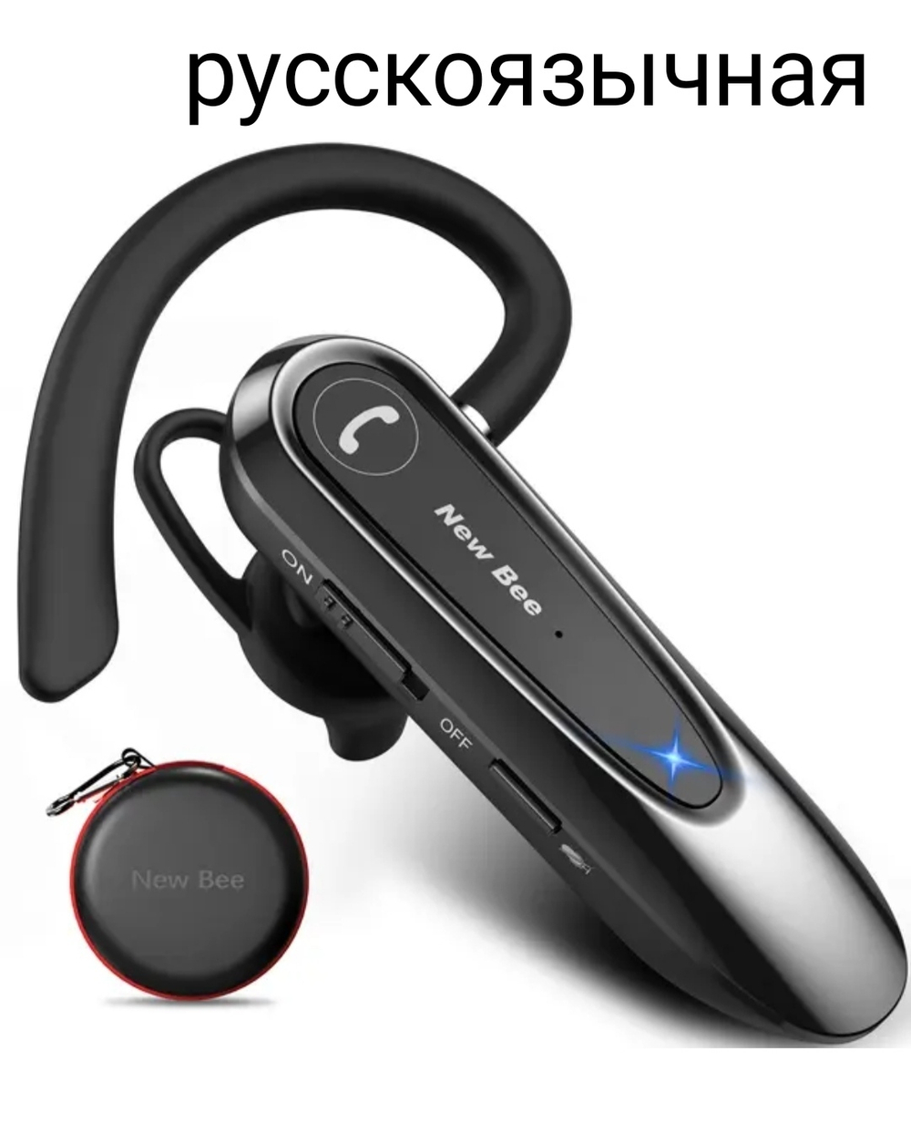 Bluetooth-гарнитура New Bee( LC-B45) с активным шумоподавителем черный