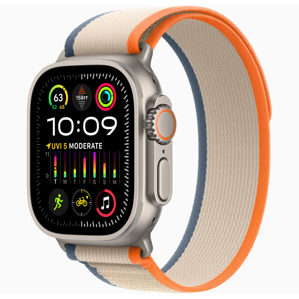 Смарт-часы Apple Watch Ultra 2 GPS, Cellular, 49 мм, Titanium, Orange/Beige M/L, MRF23LL/A