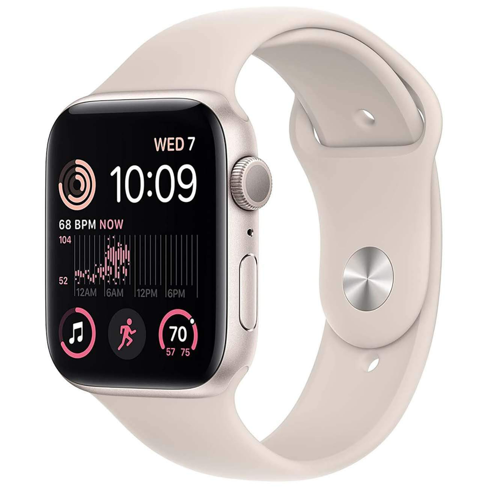 Смарт часы Apple Watch SE 44mm Starlight Aluminum/Sport M/L MNTE3