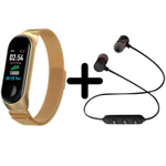 Смарт-часы BandRate Smart BRSM333PLBGWB-SET1 с беспроводными наушниками