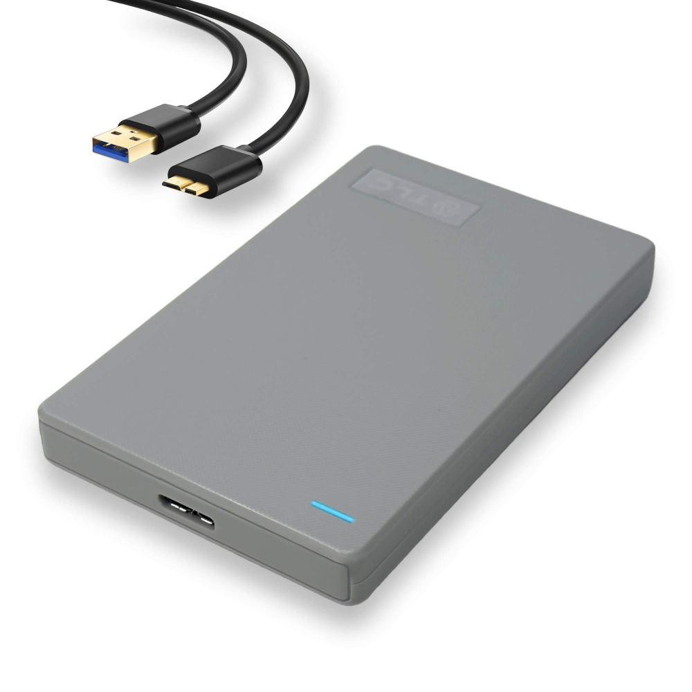 Внешний жесткий диск TLC Slim Portable, Портативный HDD 2,5" 320 Gb USB 3.0, Серый