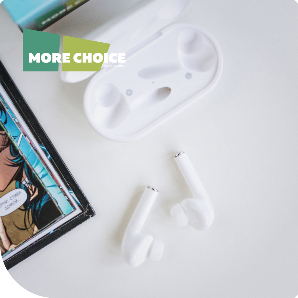 Беспроводные наушники More choice BW30S Smart TWS White вакуумные