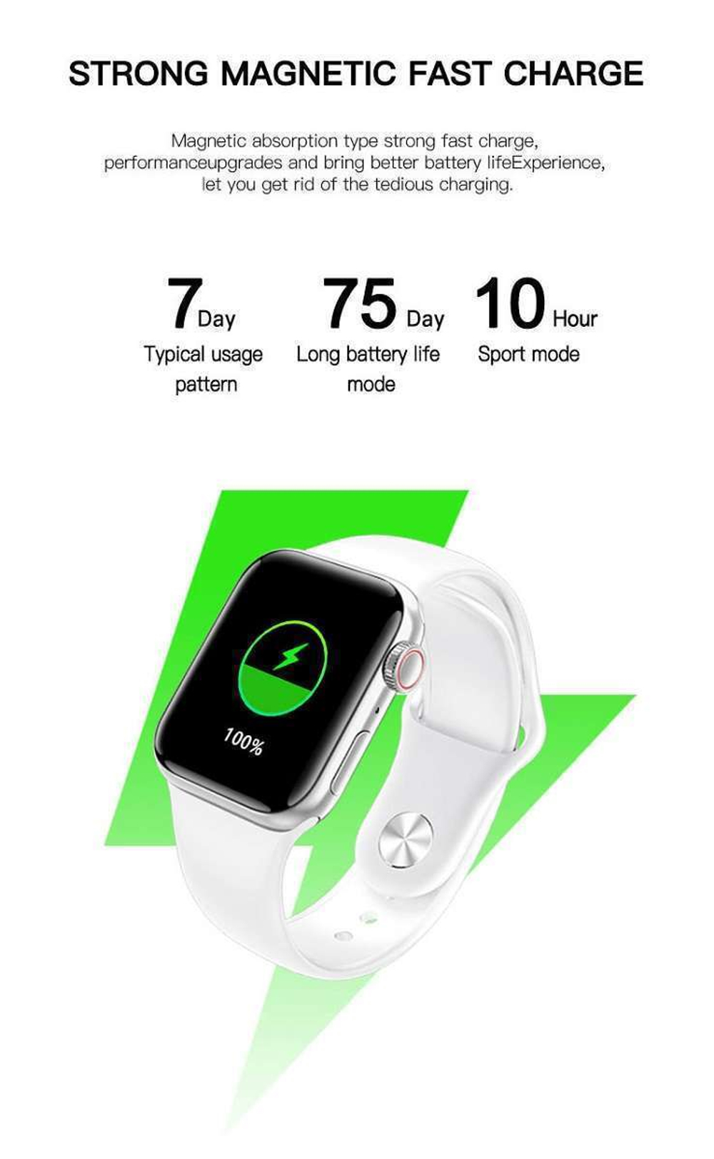 Смарт-часы Smart Watch M16 Plus экран 1,75 дюйма,Водонепроницаемые (Розовые)
