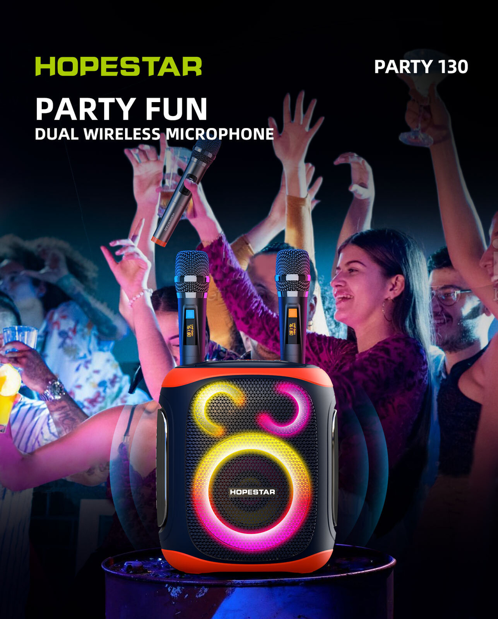 Портативная колонка Hopestar Party 130 Gray