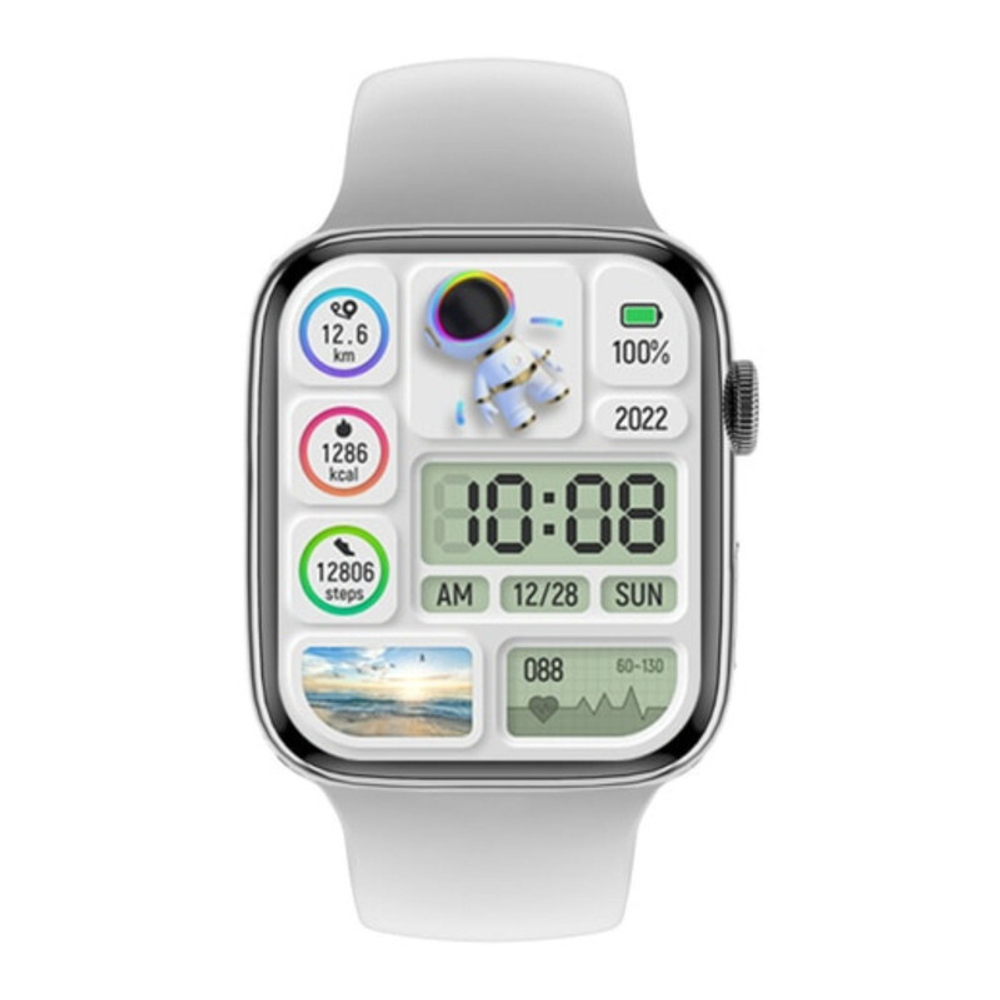 Смарт часы Smart watch x7 PLUS с полным экраном серебристые