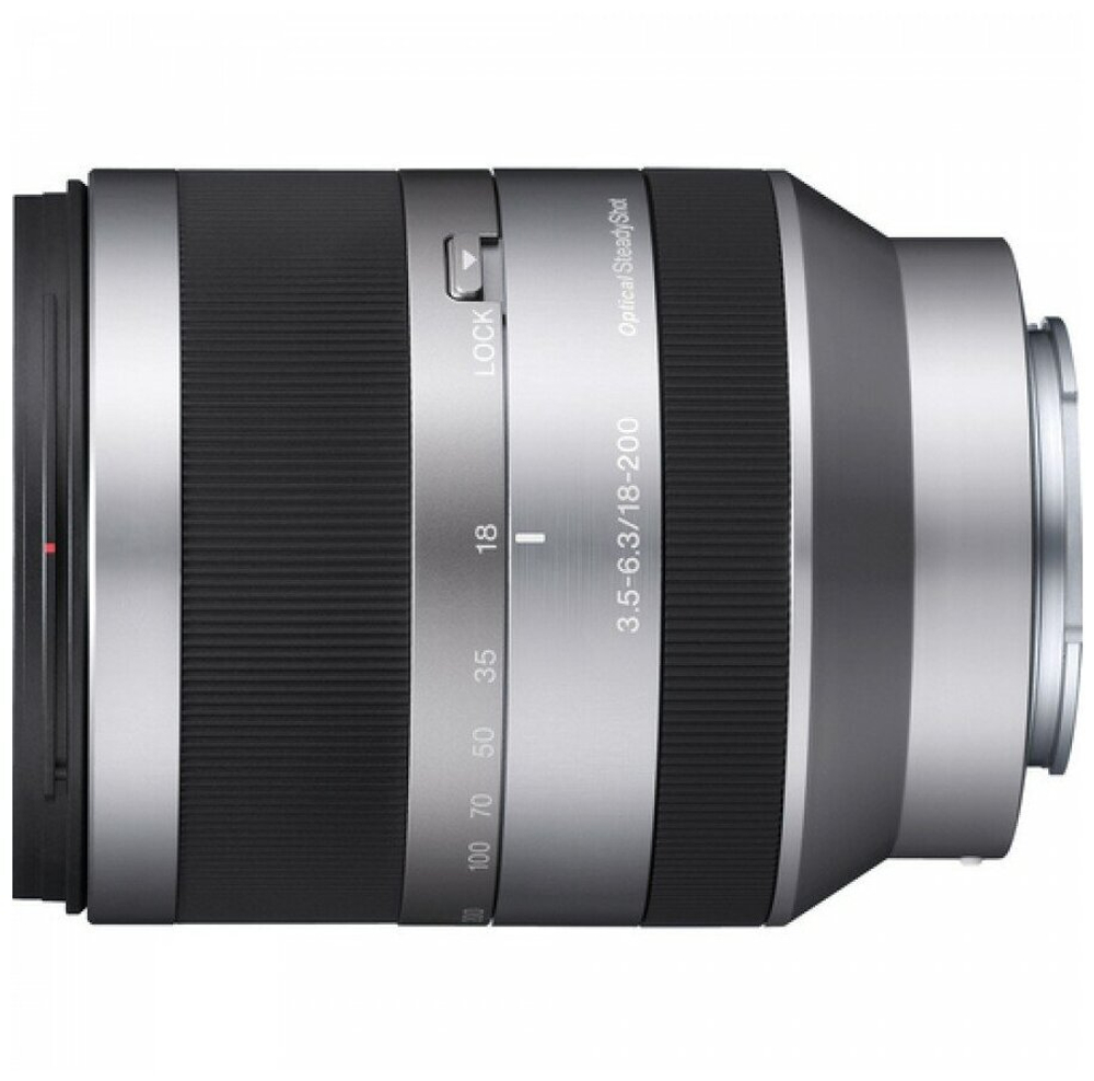 Объектив Sony 18-200mm f/3.5-6.3 E SEL-18200 серебристый