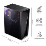 Компьютер игровой AZ-0107 (Xeon E5-2650V2 8x2,6GHz, 32Gb DDR3, 512Gb SSD, RX590, Wi-Fi)