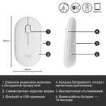 Беспроводная мышь Logitech Pebble M350 White (910-005716)