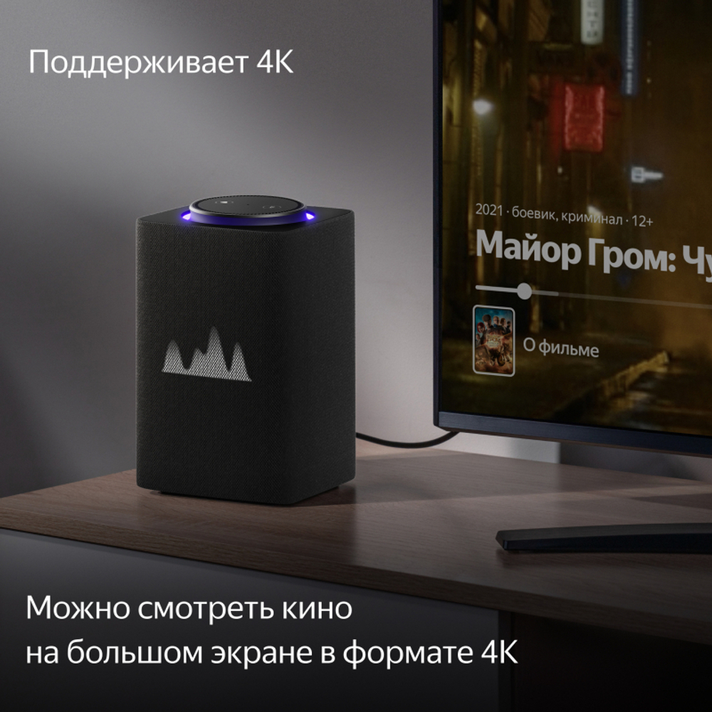 Умная колонка Яндекс Станция Макс c Алисой с Zigbee графит