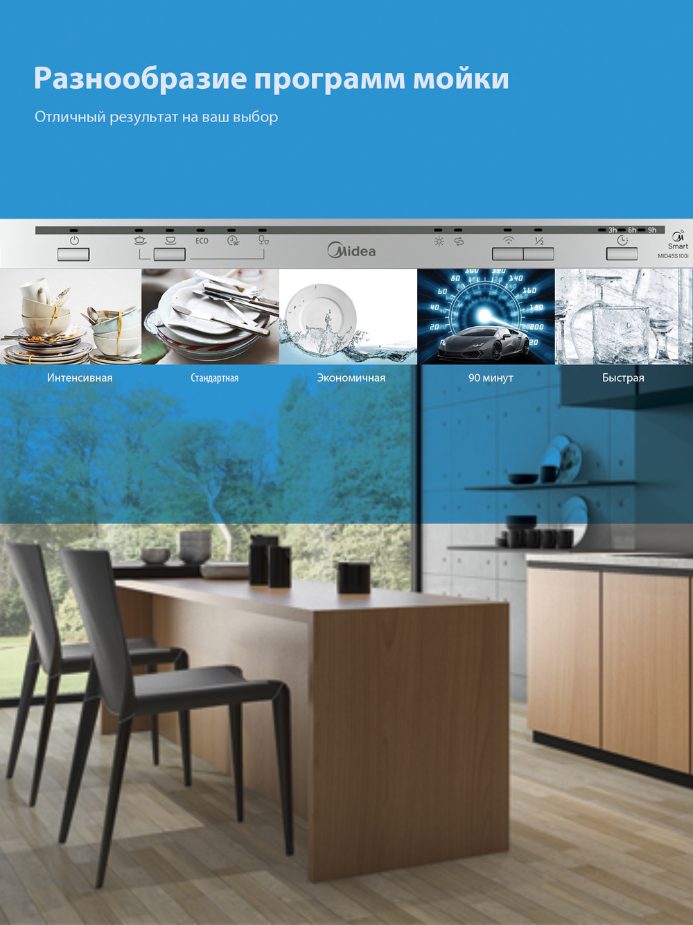 Встраиваемая посудомоечная машина Midea MID45S100i