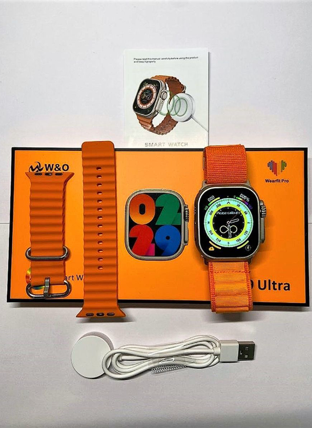 Смарт-часы W&O X9 Ultra золотистый/оранжевый