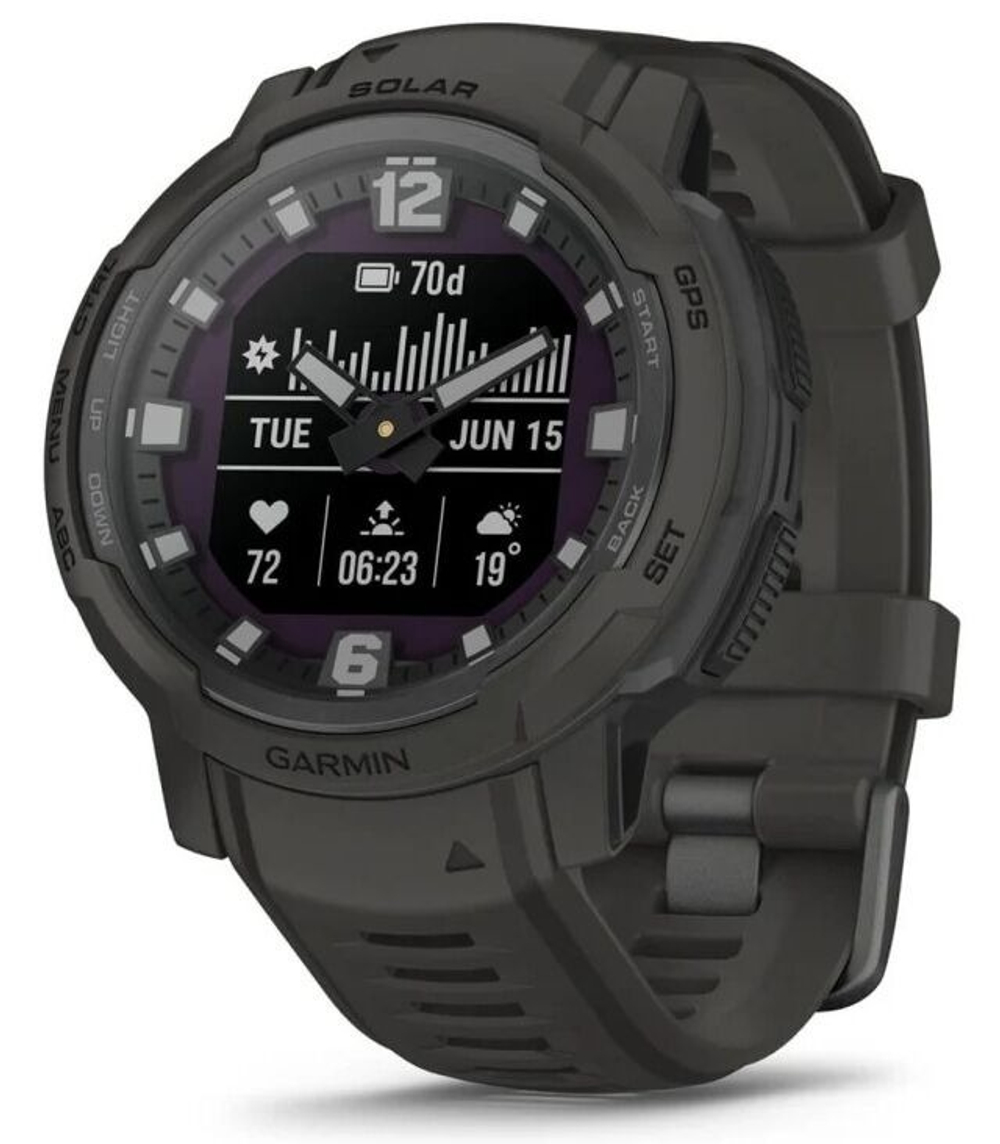 Наручные часы мужские GARMIN Instinct Crossover Solar черные