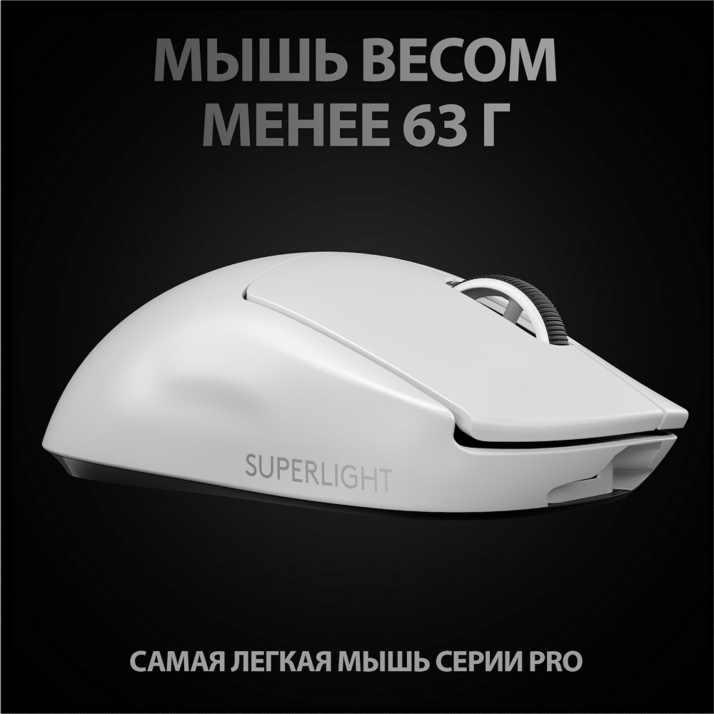 Беспроводная игровая мышь Logitech Pro X Superlight White (910-005942)