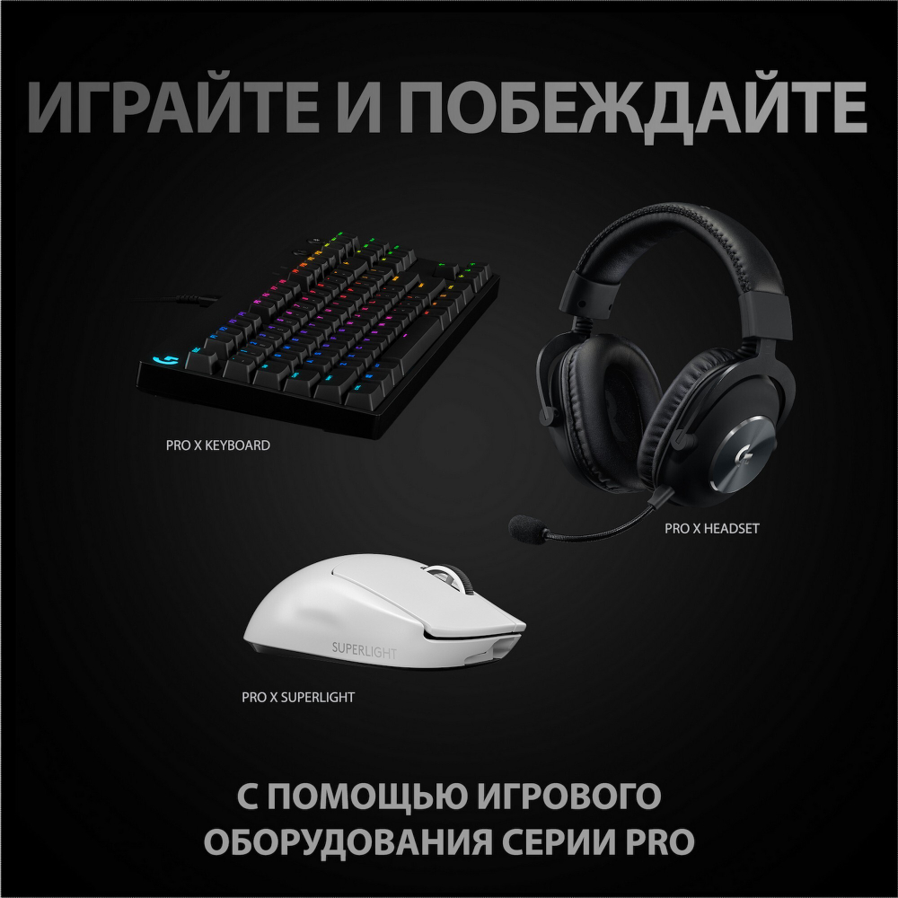 Беспроводная игровая мышь Logitech Pro X Superlight White (910-005942)