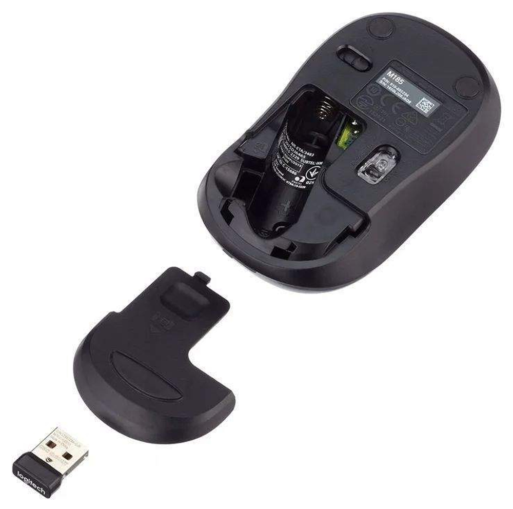 Беспроводная мышь Logitech M185 Gray/Black (910-002238)