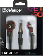 Наушники Defender Basic 619 Black/Red