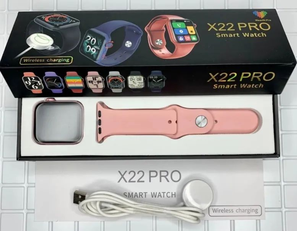 Умные часы Smart watch X22 Pro IP67, розовый