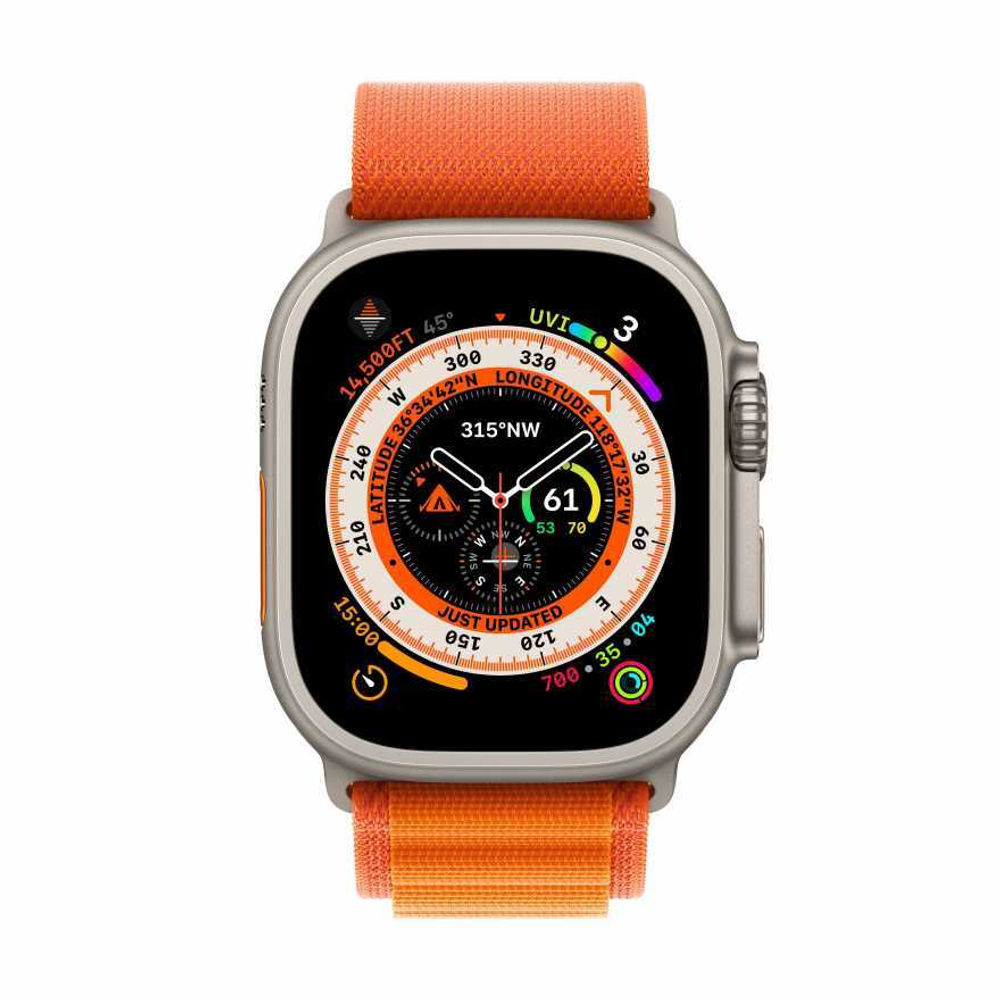 Смарт-часы Apple Watch Ultra 49mm Titanium Orange Alpine Medium