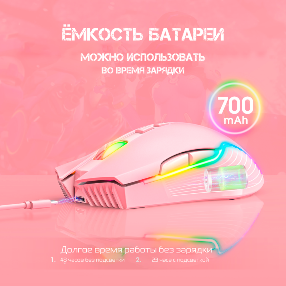 Мышь Onikuma Pink Cloud