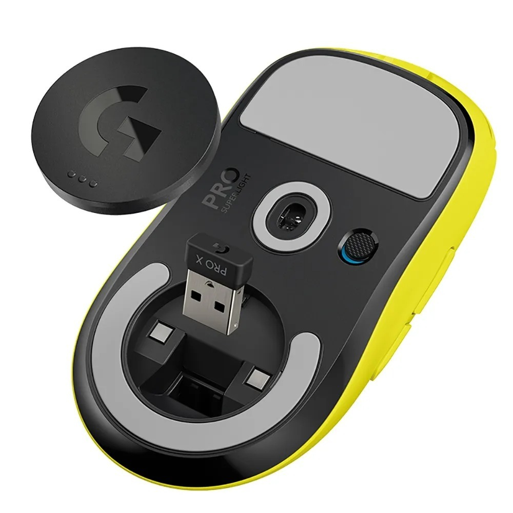Беспроводная игровая мышь Logitech G Pro Х Superlight желтый (910-007133)