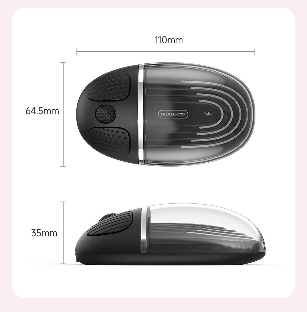 Беспроводная мышь Dux Ducis CM Series Transparent черный (D295)