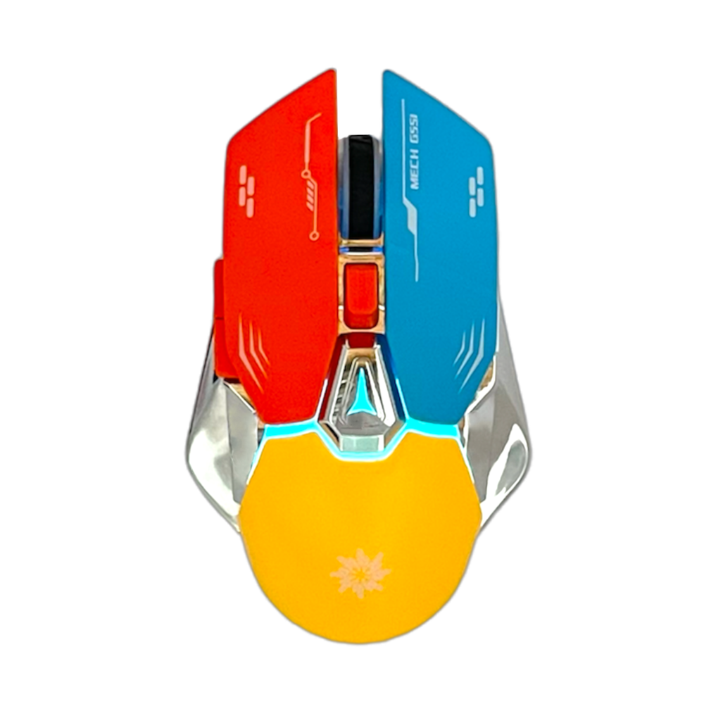 Беспроводная игровая мышь ULIKE G-551-D белый, желтый, серебристый, синий (1205)