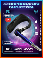 Моно гарнитура Taymlux HSP-B3 PRO синий (3038466)