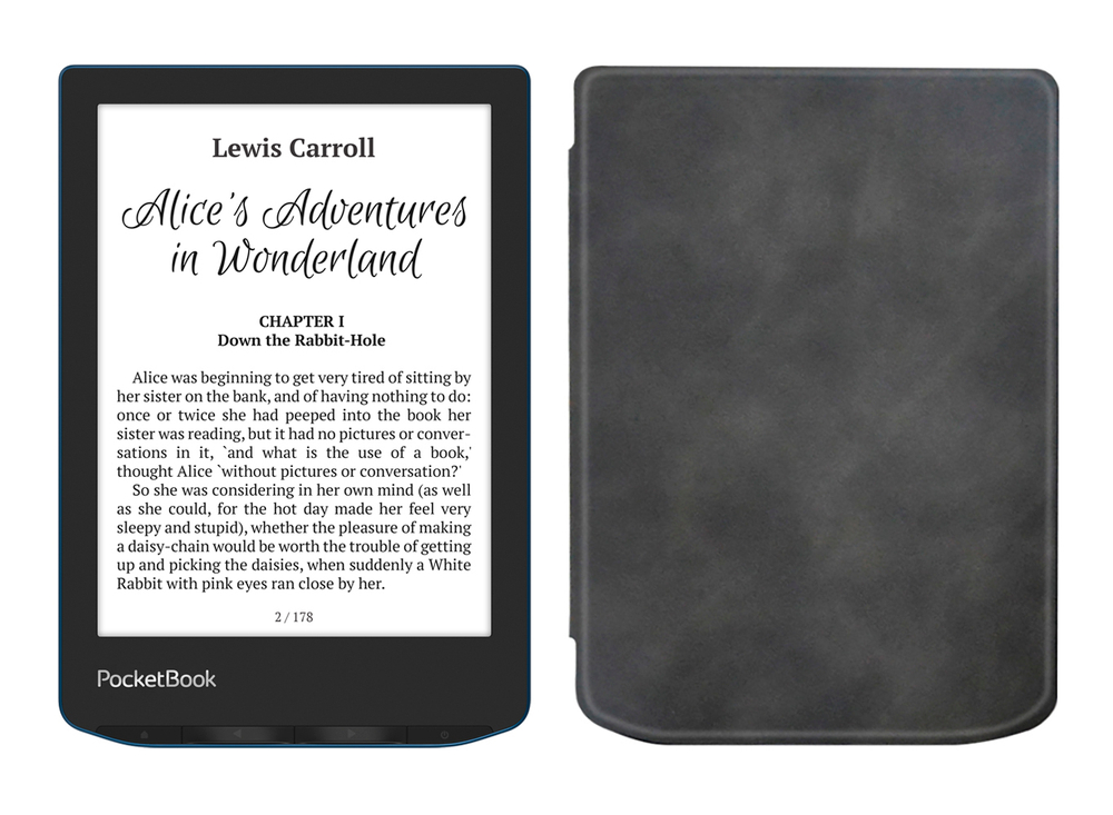 Электронная книга PocketBook 634 Verse Pro Azure с обложкой ReaderONE Black / 57886