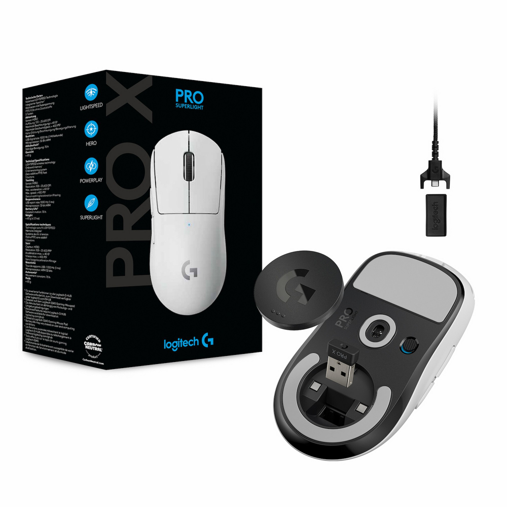 Беспроводная игровая мышь Logitech Pro X Superlight White (910-005942)