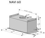 Вытяжка встраиваемая Konigin Navi Glass 60 белый