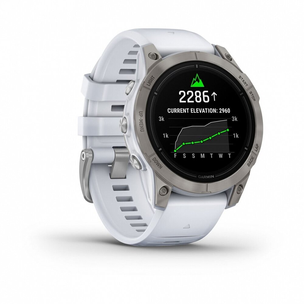 Часы Garmin Epix Pro Gen 2 Sapphire 47 мм Stone White Titanium DLC (010-02803-21)