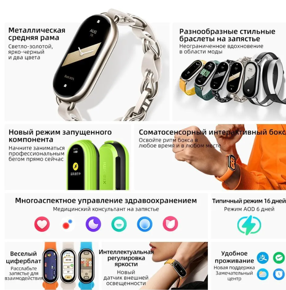 Смарт-часы Mi Smart Band 8 черный CN