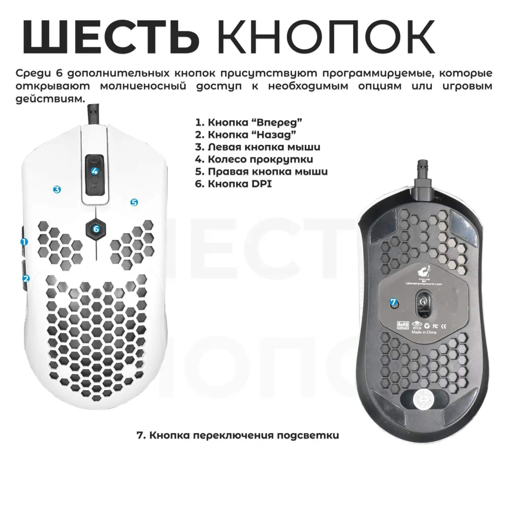 Проводная мышь AVNET M5 черный