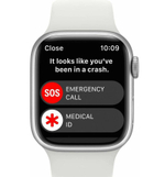 Часы Apple Watch Series 8 GPS 41mm Silver Aluminium Case with White Sport Band - Regular M