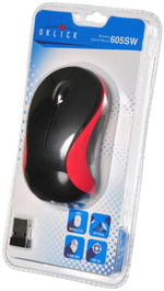Беспроводная мышь OKLICK 605SW Red/Black