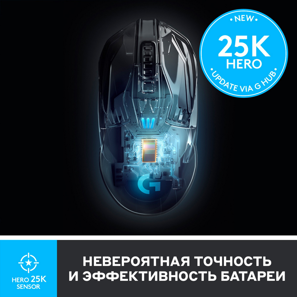 Проводная/беспроводная игровая мышь Logitech G903 Lightspeed Black (910-005672)